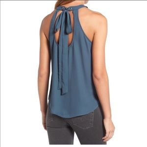 Trouve Open Back Blouse